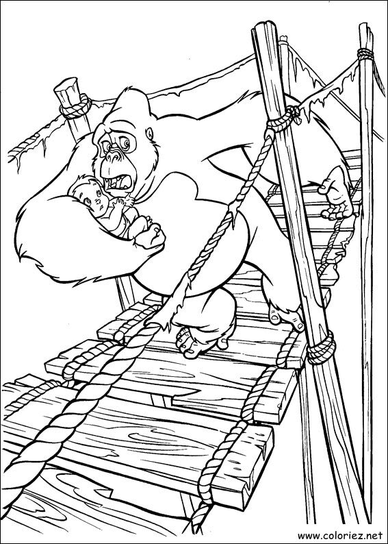 Coloriage de Tarzan à imprimer