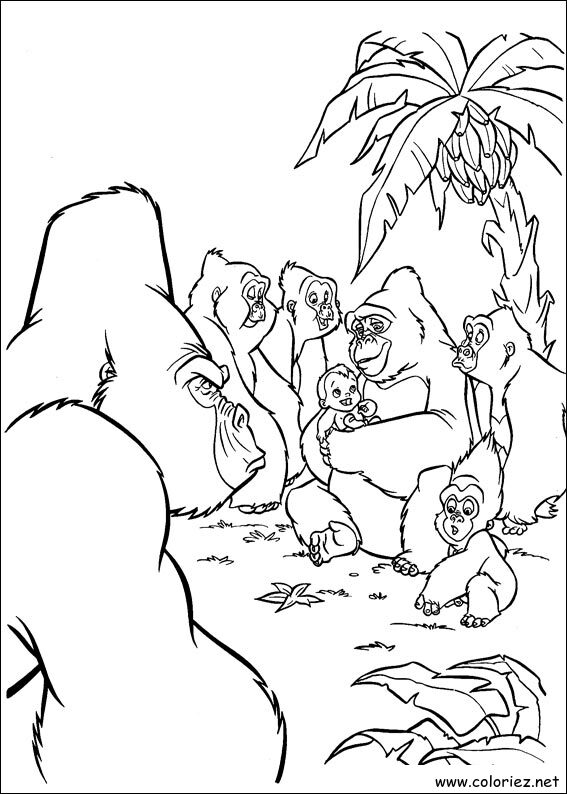 Coloriage de Tarzan à imprimer