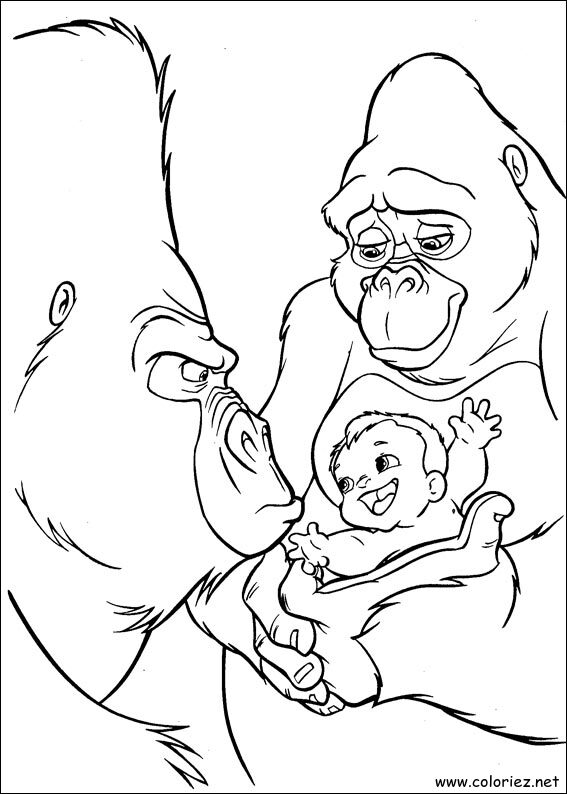 Coloriage de Tarzan à imprimer