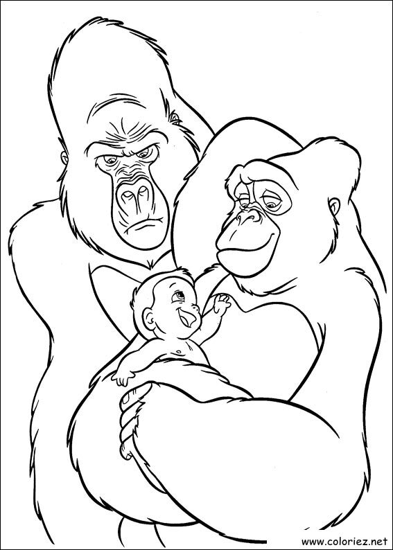 Coloriage de Tarzan à imprimer