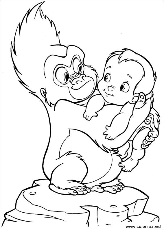 Coloriage de Tarzan à imprimer
