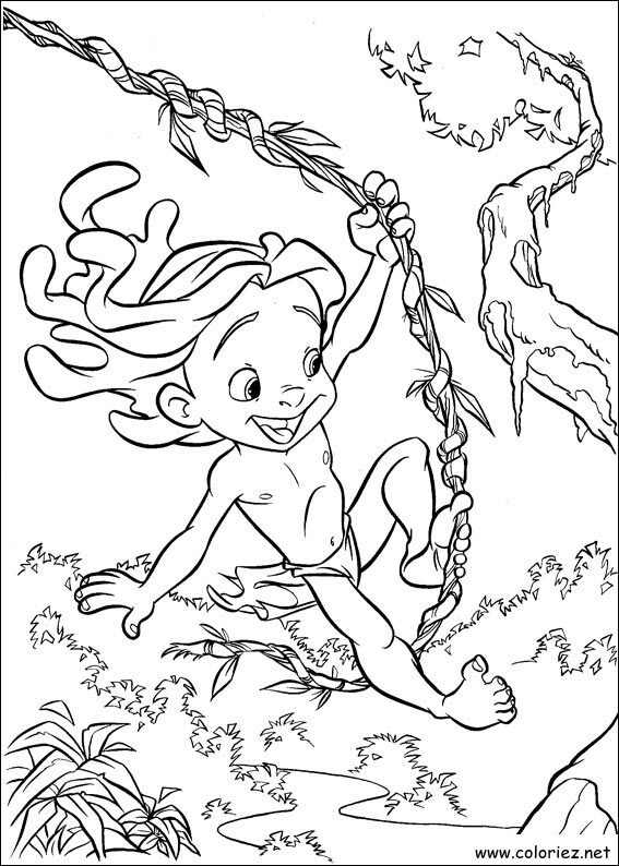 Coloriage de Tarzan à imprimer