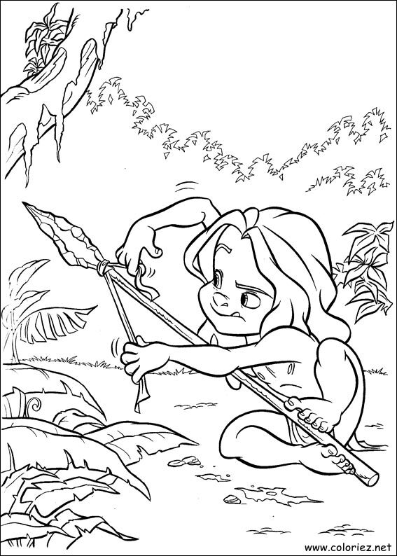 Coloriage de Tarzan à imprimer