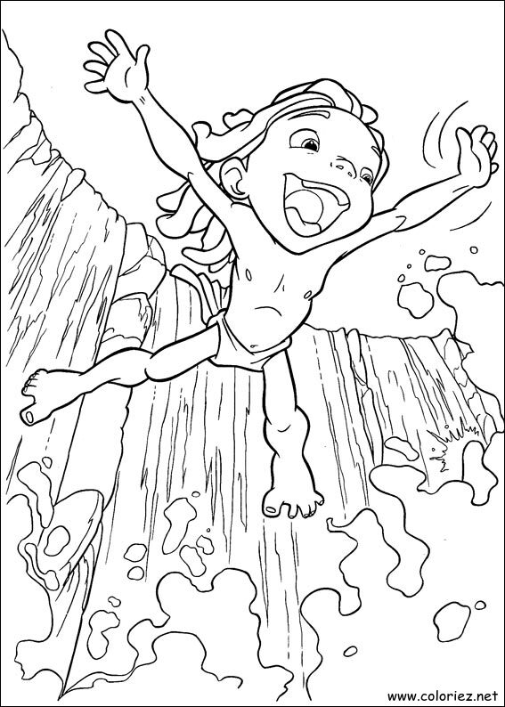 Coloriage de Tarzan à imprimer