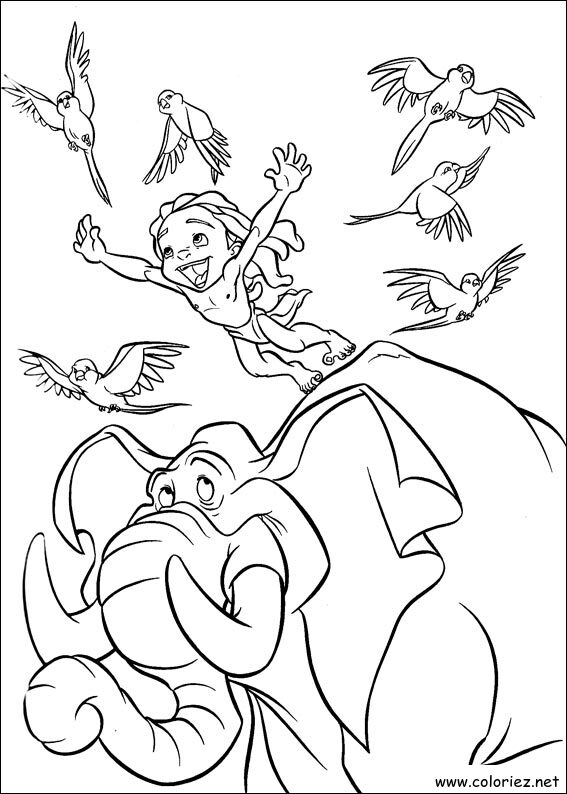 Coloriage de Tarzan à imprimer