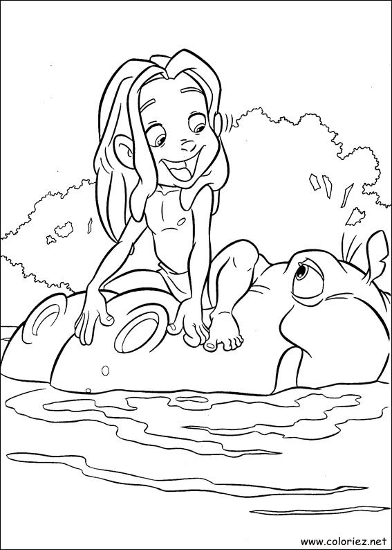 Coloriage de Tarzan à imprimer