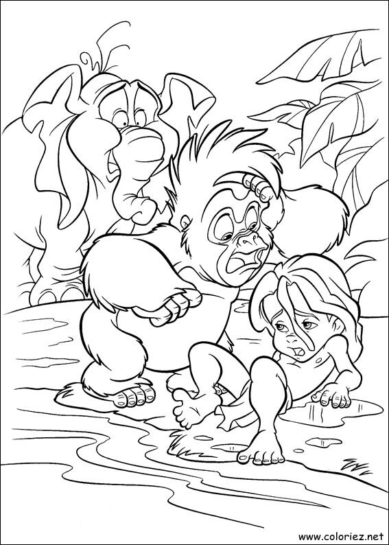 Coloriage de Tarzan à imprimer
