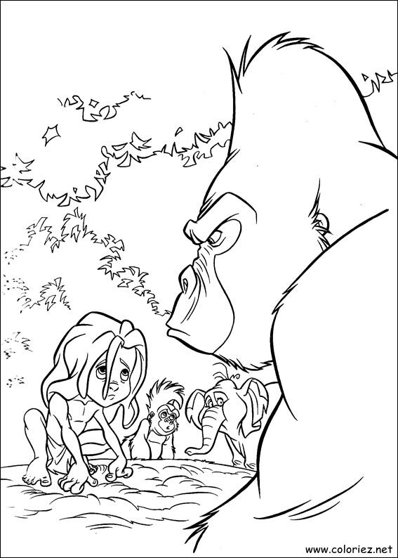 Coloriage de Tarzan à imprimer