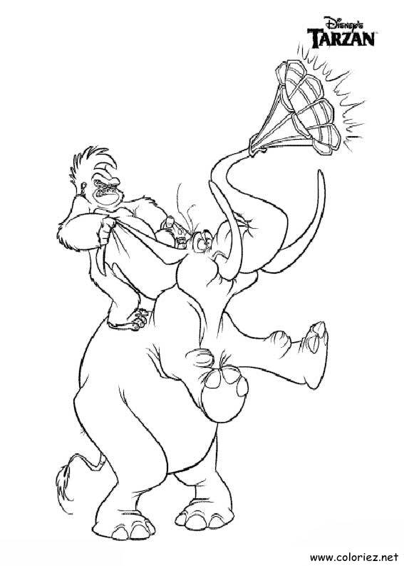 Coloriage de Tarzan à imprimer
