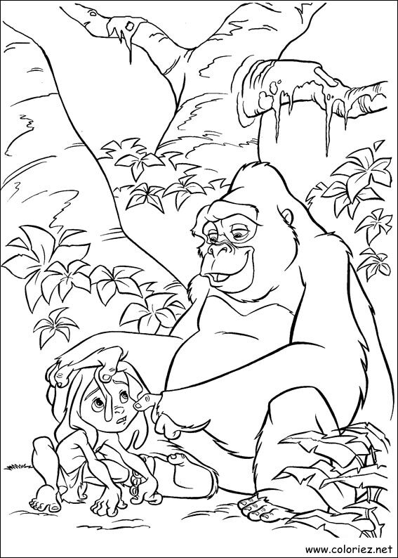 Coloriage de Tarzan à imprimer