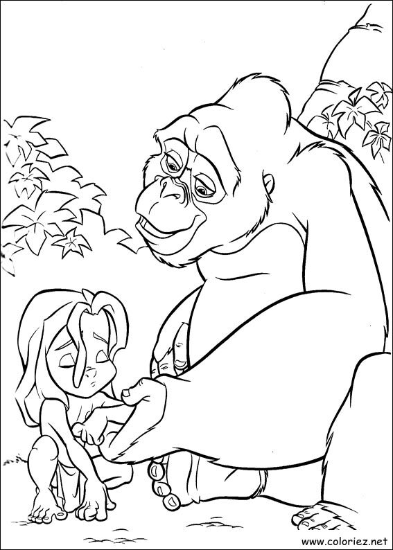 Coloriage de Tarzan à imprimer