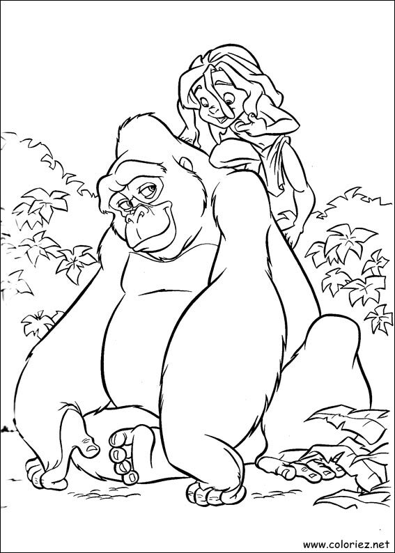 Coloriage de Tarzan à imprimer