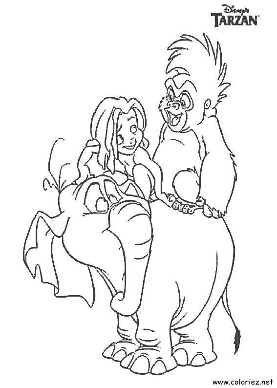 Coloriage de Tarzan à imprimer