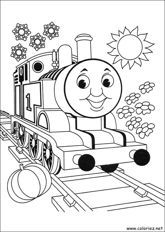 Coloriage de Thomas et ses amis à imprimer