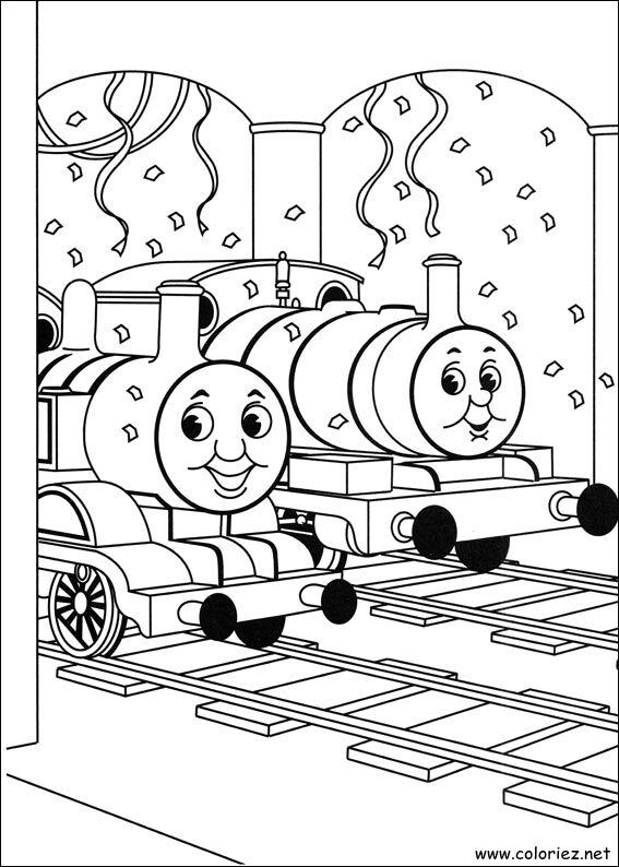 Coloriage de Thomas et ses amis à imprimer