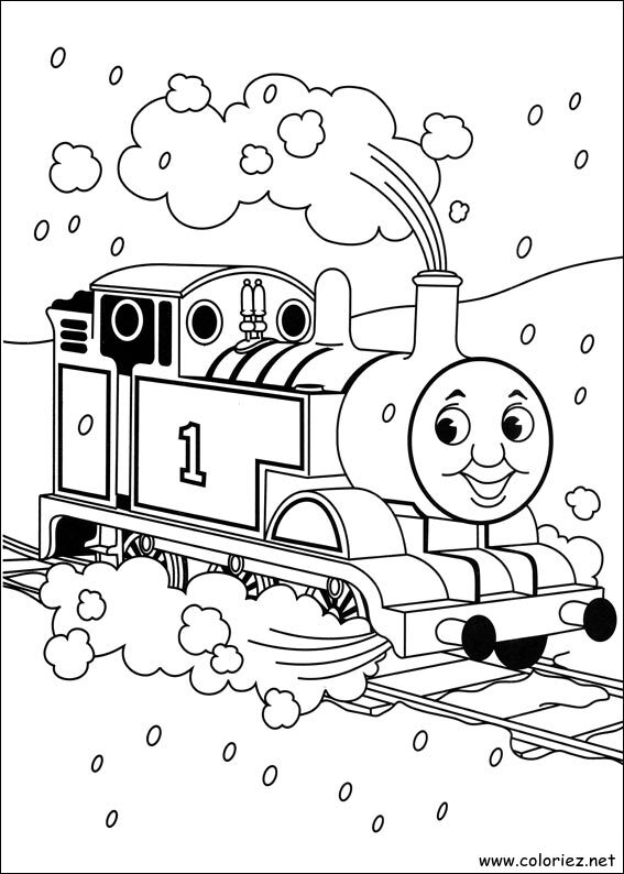 Coloriage de Thomas et ses amis à imprimer
