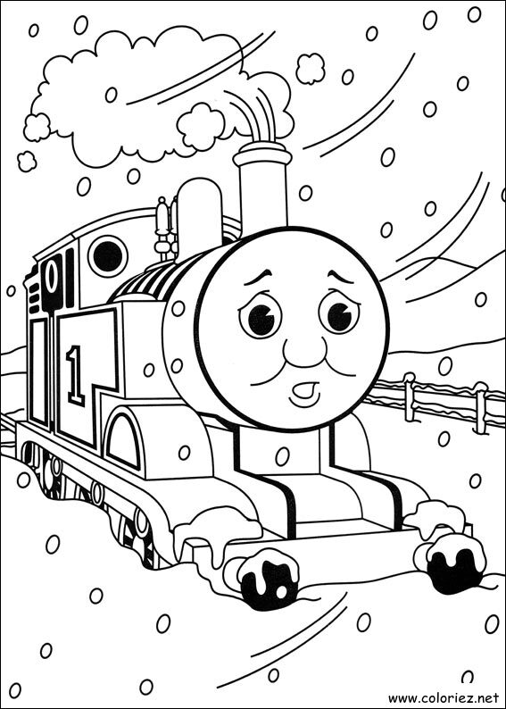 Coloriage de Thomas et ses amis à imprimer
