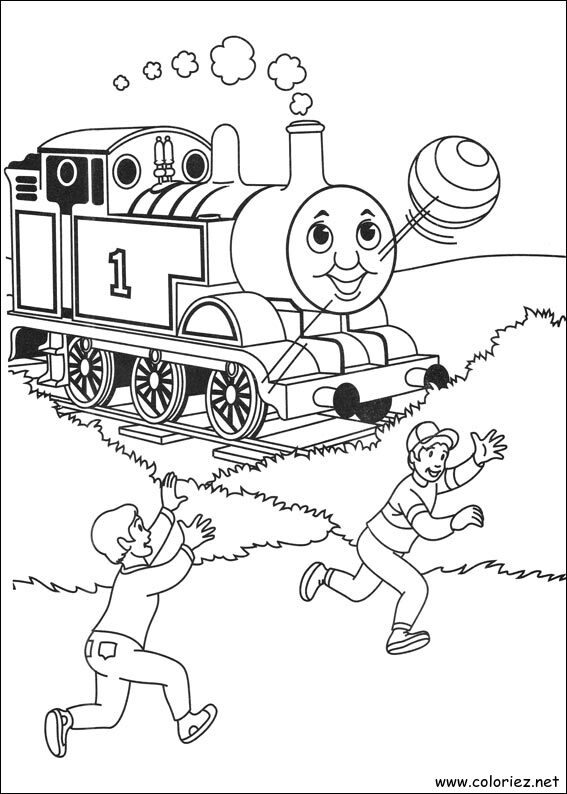 Coloriage de Thomas et ses amis à imprimer