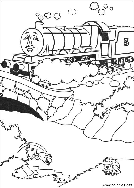 Coloriage de Thomas et ses amis à imprimer