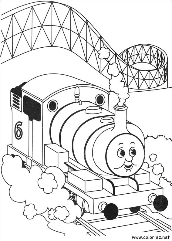 Coloriage de Thomas et ses amis à imprimer