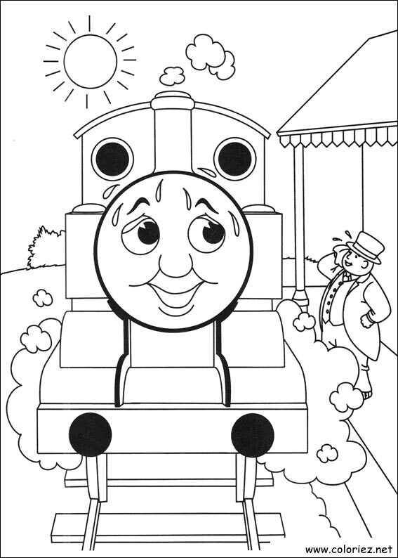 Coloriage de Thomas et ses amis à imprimer