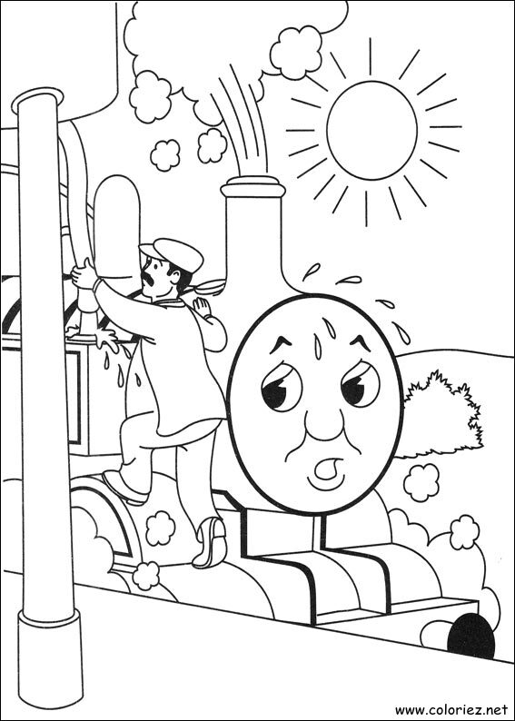 Coloriage de Thomas et ses amis à imprimer