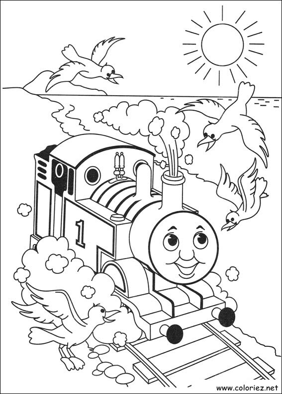 Coloriage de Thomas et ses amis à imprimer