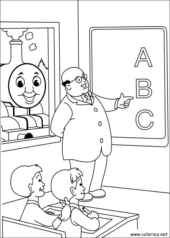 Coloriage de Thomas et ses amis à imprimer
