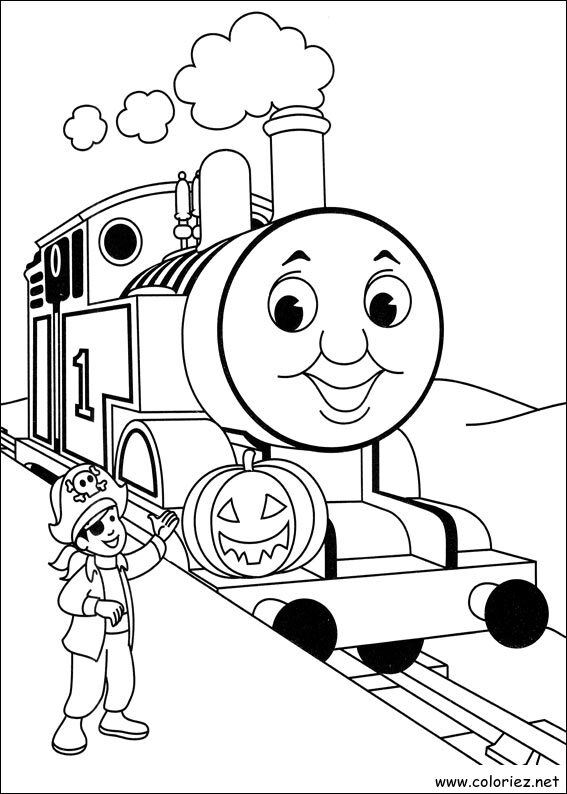 Coloriage de Thomas et ses amis à imprimer