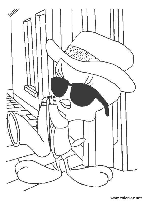 Coloriage de Titi et Grosminet à imprimer