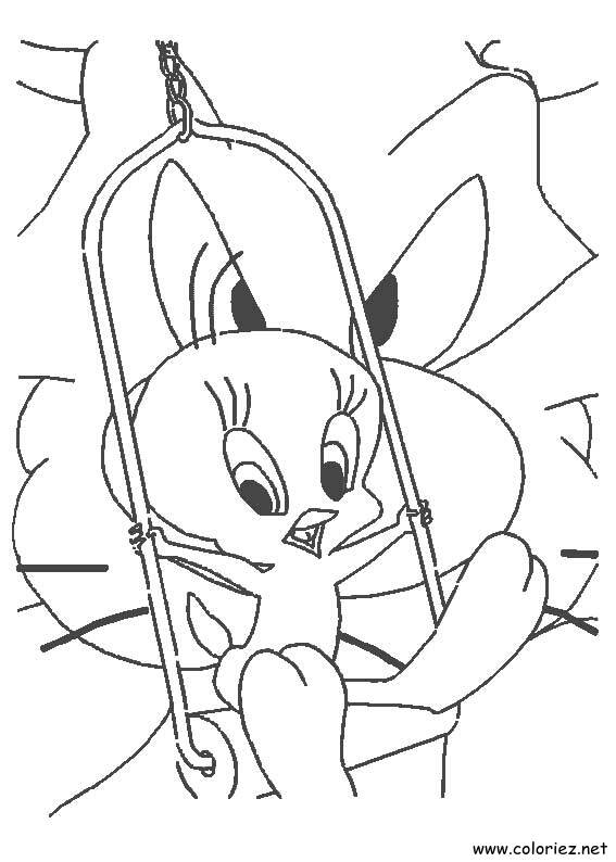 Coloriage de Titi et Grosminet à imprimer