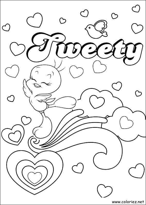 Coloriage de Titi et Grosminet à imprimer