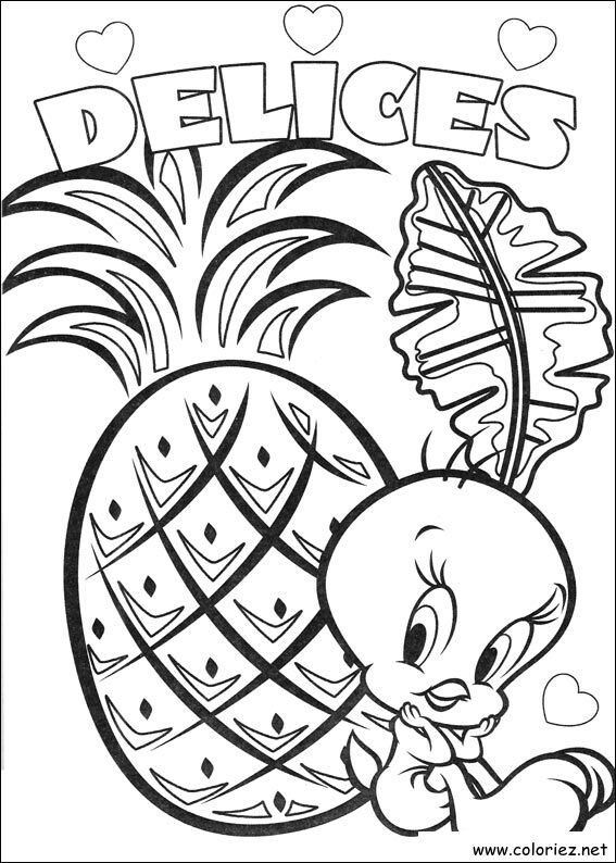 Coloriage de Titi et Grosminet à imprimer