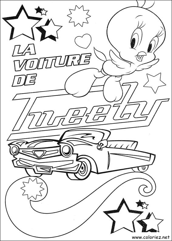 Coloriage de Titi et Grosminet à imprimer
