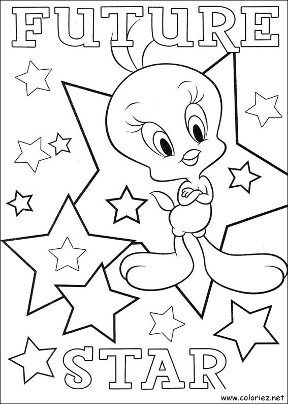Coloriage de Titi et Grosminet à imprimer