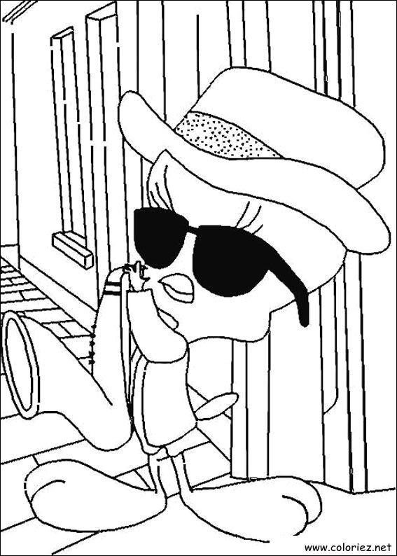 Coloriage de Titi et Grosminet à imprimer