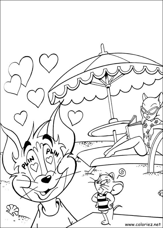 Coloriage de Tom et Jerry à imprimer