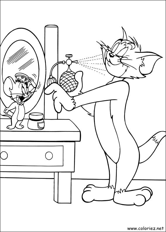 Coloriage de Tom et Jerry à imprimer