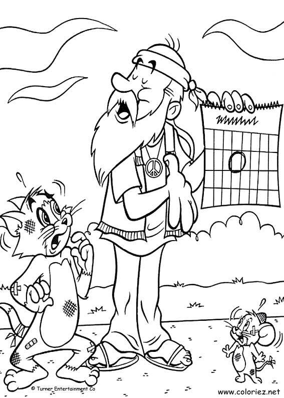 Coloriage de Tom et Jerry à imprimer