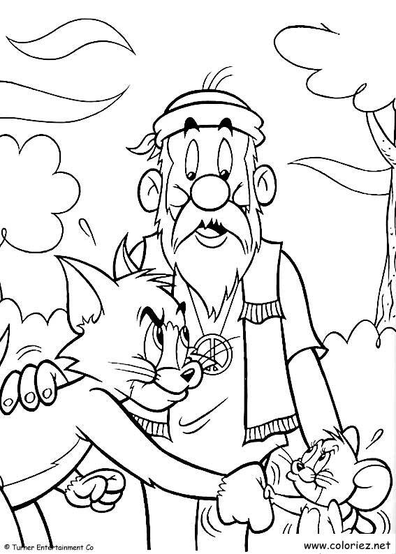 Coloriage de Tom et Jerry à imprimer