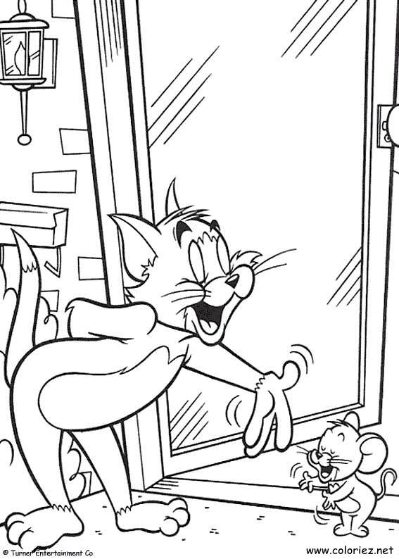 Coloriage de Tom et Jerry à imprimer