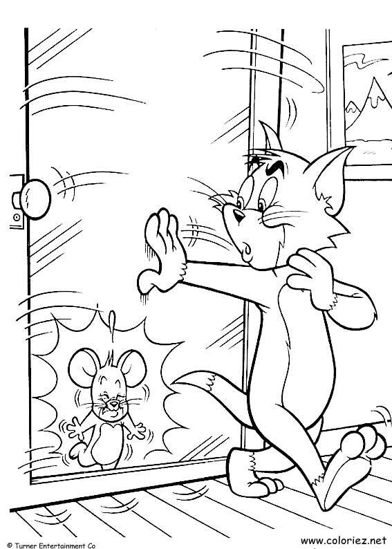Coloriage de Tom et Jerry à imprimer