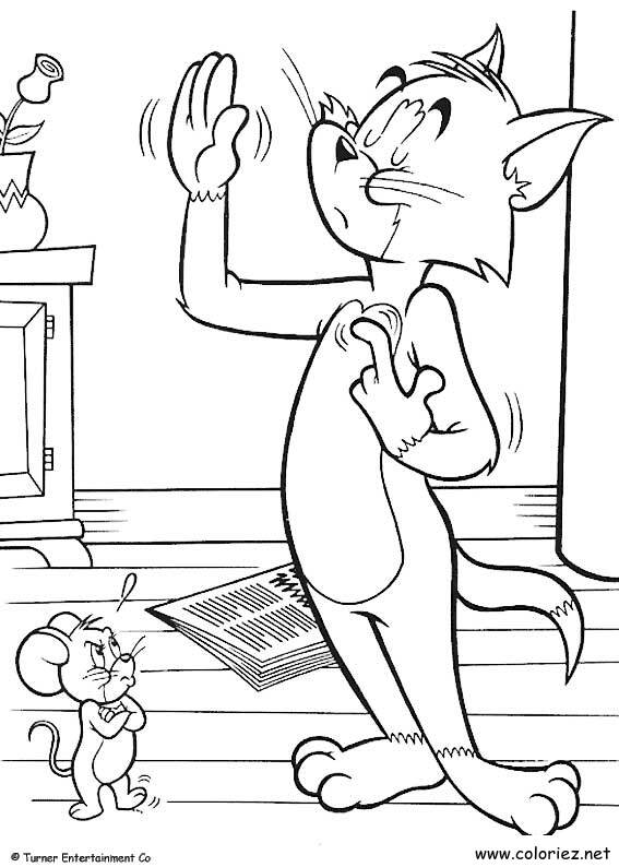 Coloriage de Tom et Jerry à imprimer