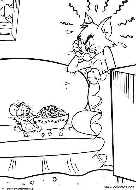 Coloriage de Tom et Jerry à imprimer