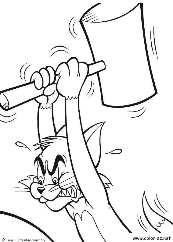 Coloriage de Tom et Jerry à imprimer