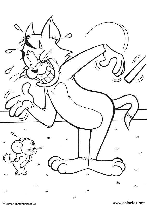 Coloriage de Tom et Jerry à imprimer