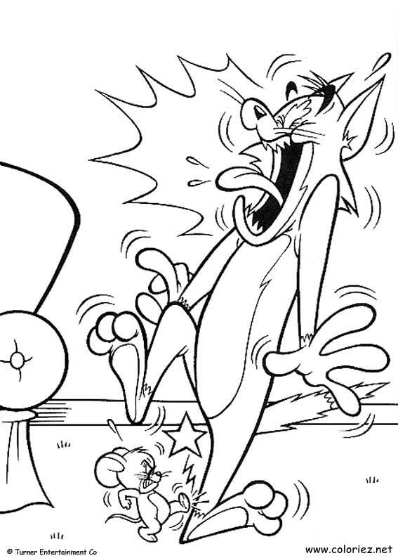 Coloriage de Tom et Jerry à imprimer