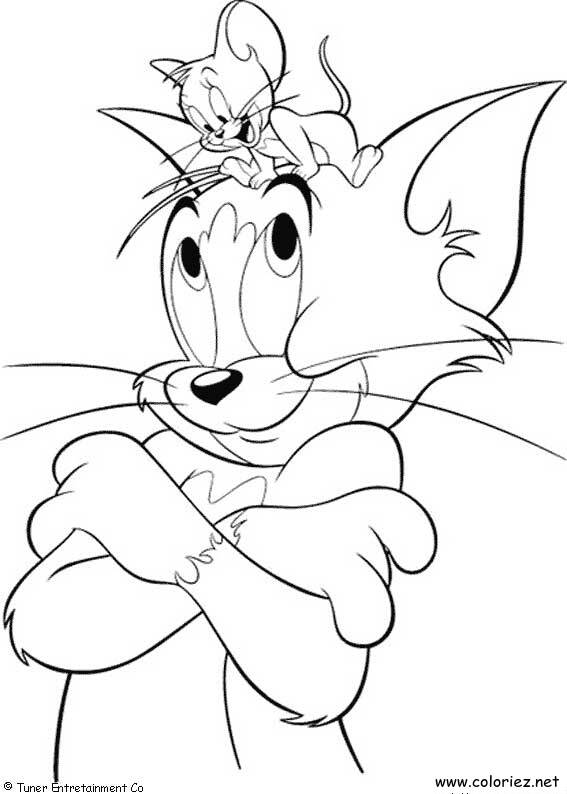 Coloriage de Tom et Jerry à imprimer