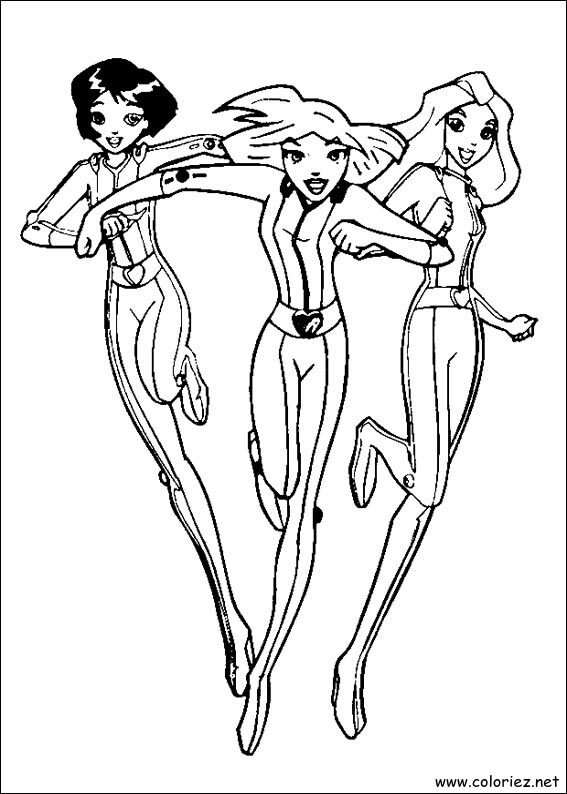 Coloriage de Totally Spies à imprimer