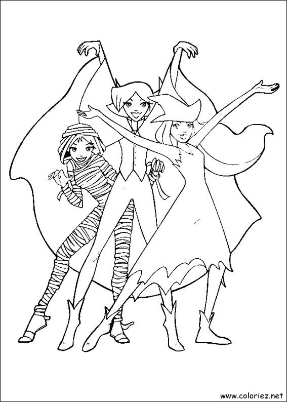 Coloriage de Totally Spies à imprimer